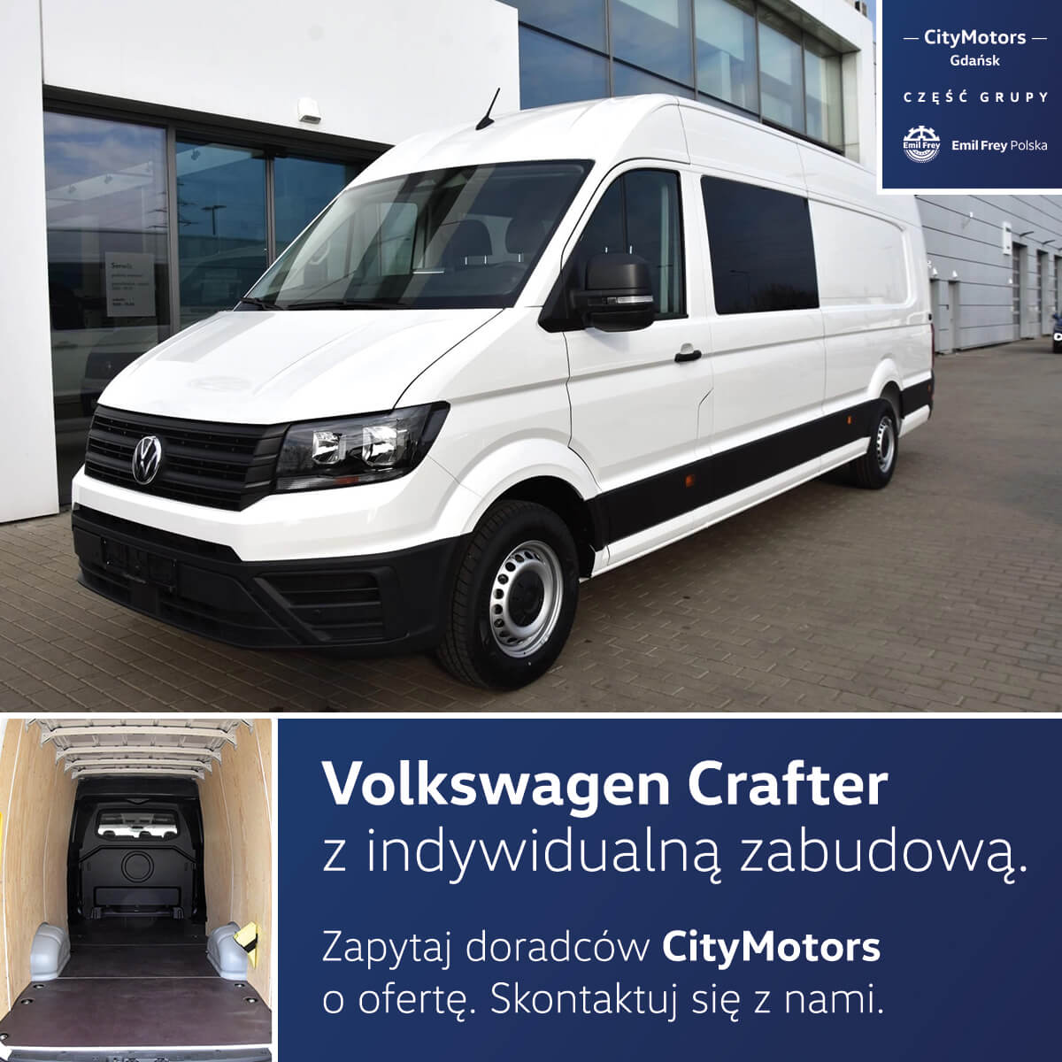 Crafter z indywidualną zabudową