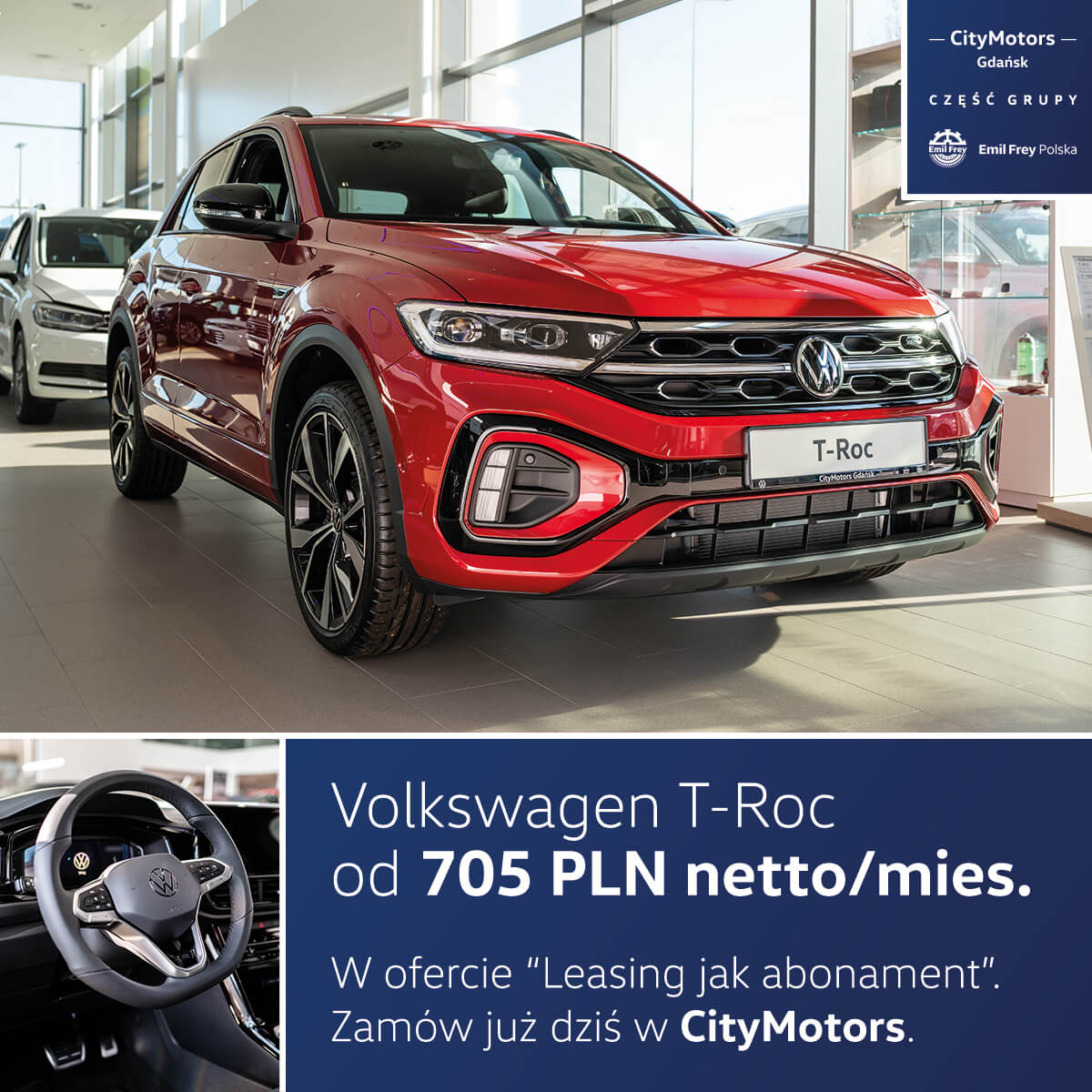 Volkswagen T-Roc od 705 PLN netto/mies.