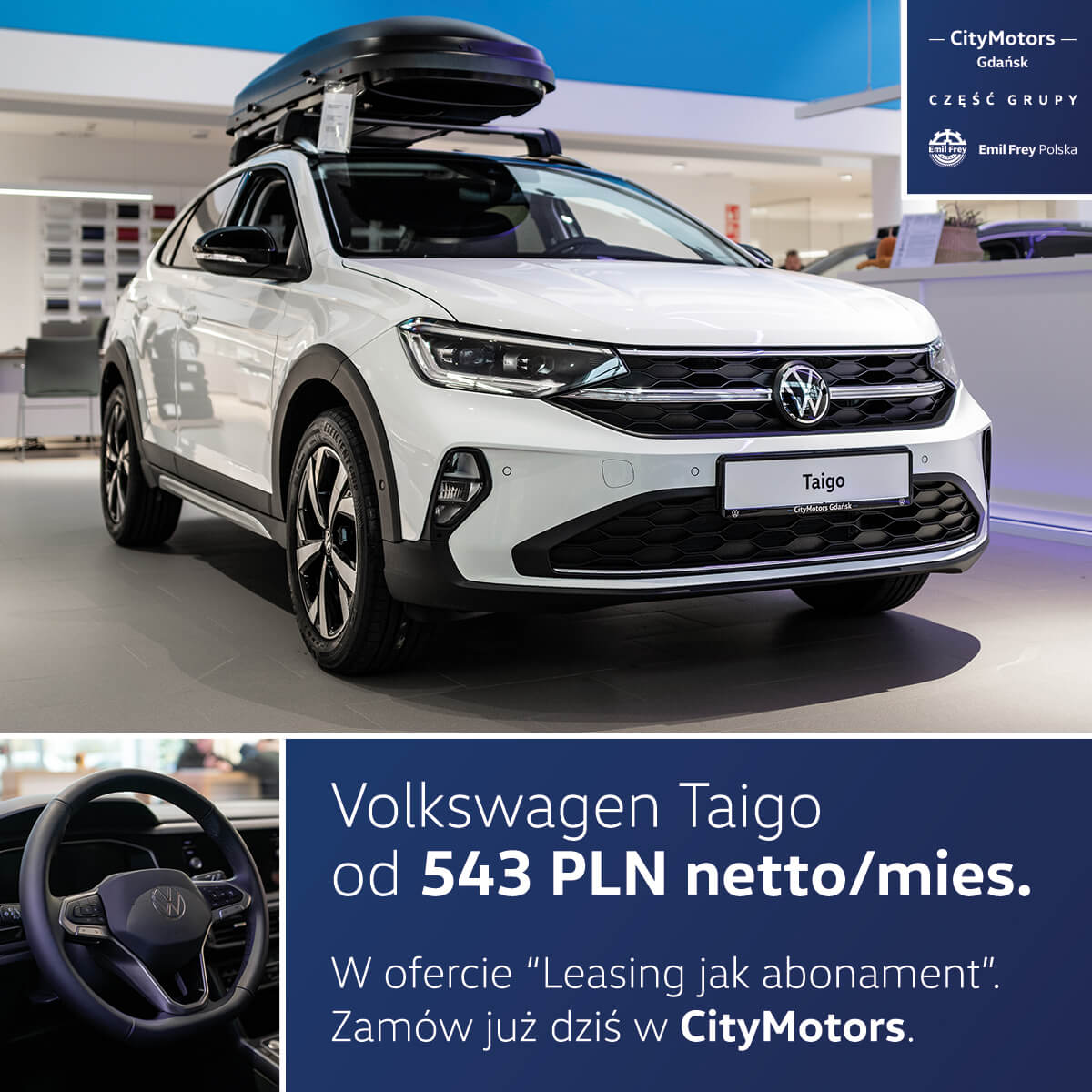 Volkswagen Taigo od 543 PLN netto/mies.