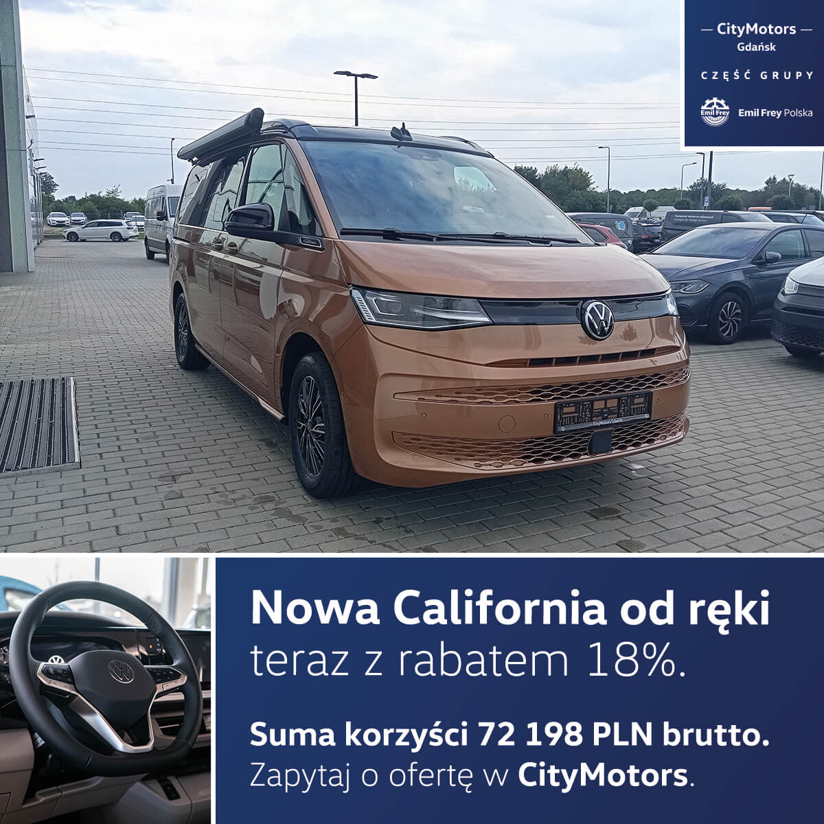 Nowa California z rabatem 18% i sumą korzyści 72 198 zł brutto