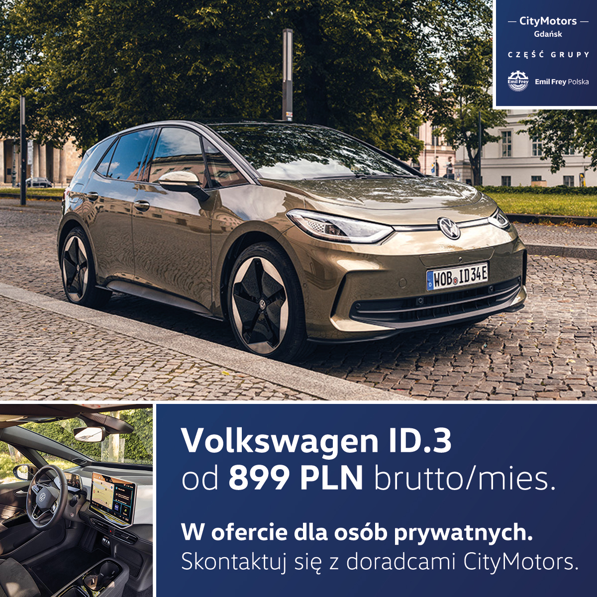 Volkswagen ID.3 od 899 PLN brutto/mies.