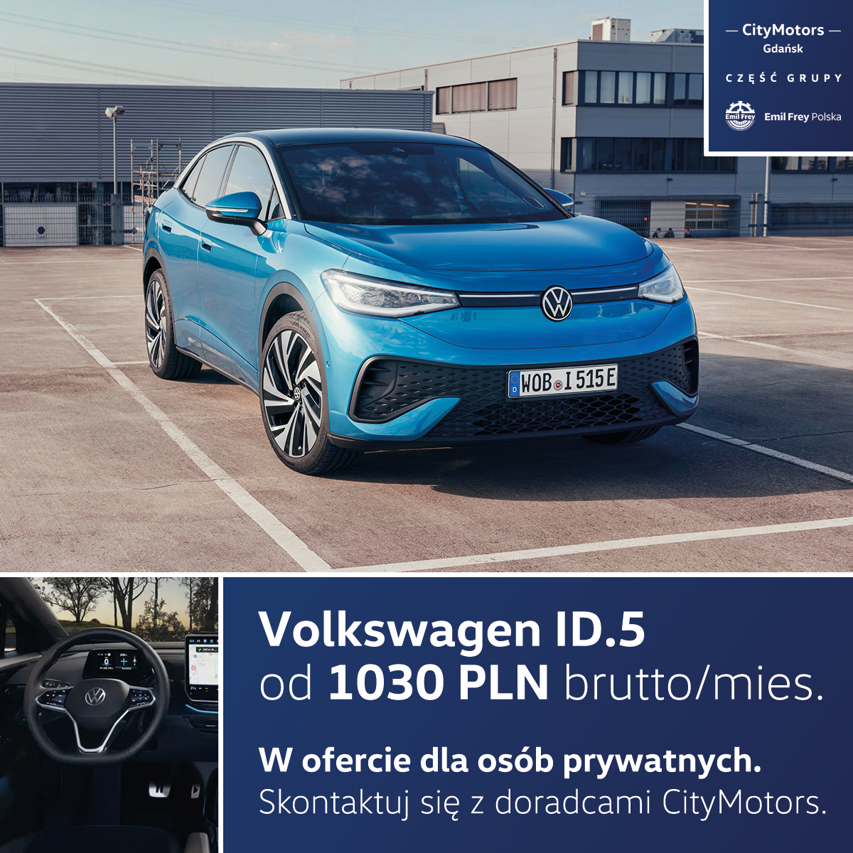 Volkswagen ID.5 od 1030 PLN brutto/mies.