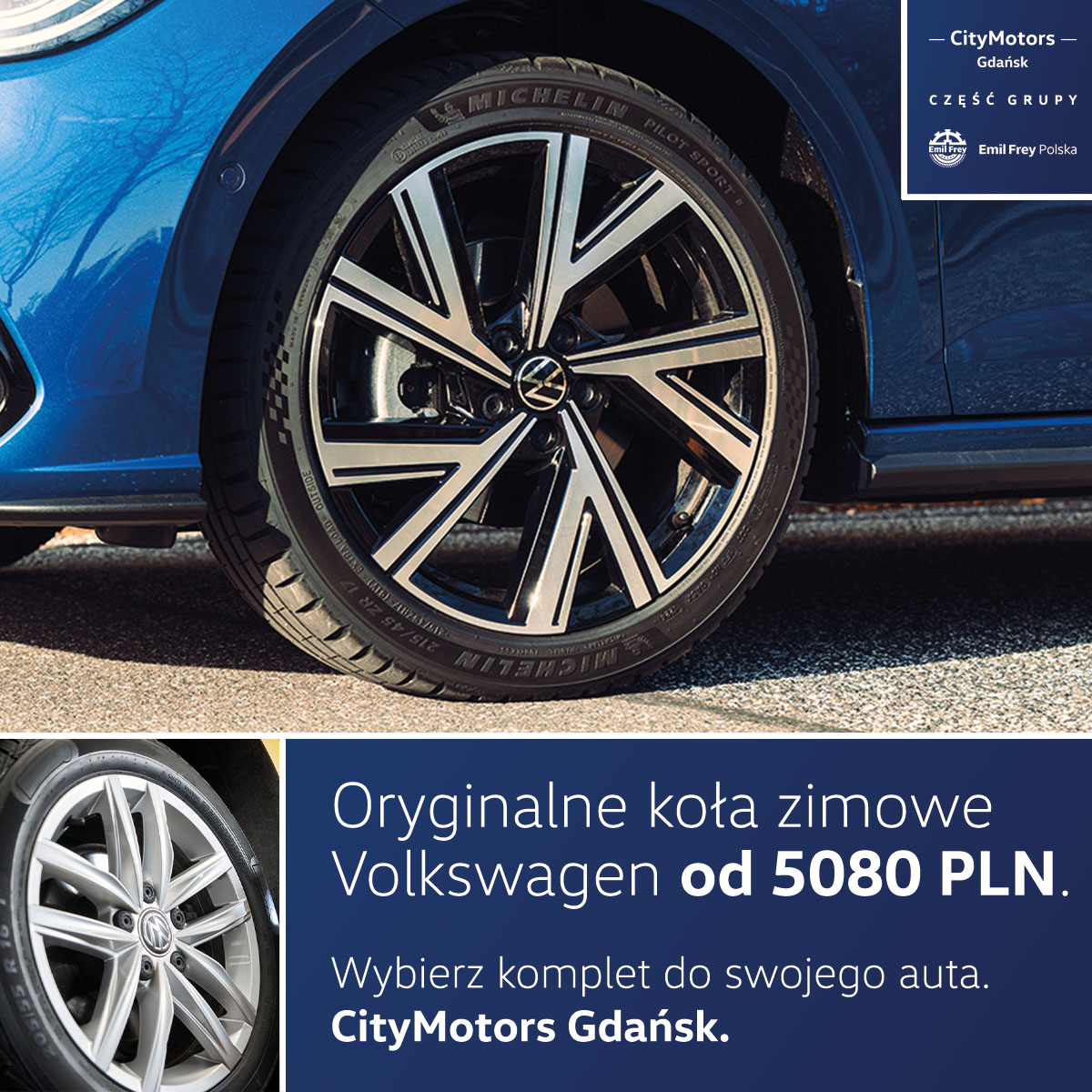 Oryginalne koła zimowe Volkswagen