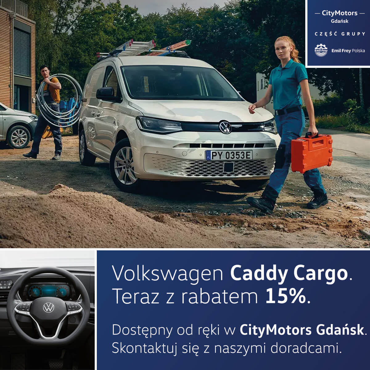 Volkswagen Caddy Cargo z rabatem 15%