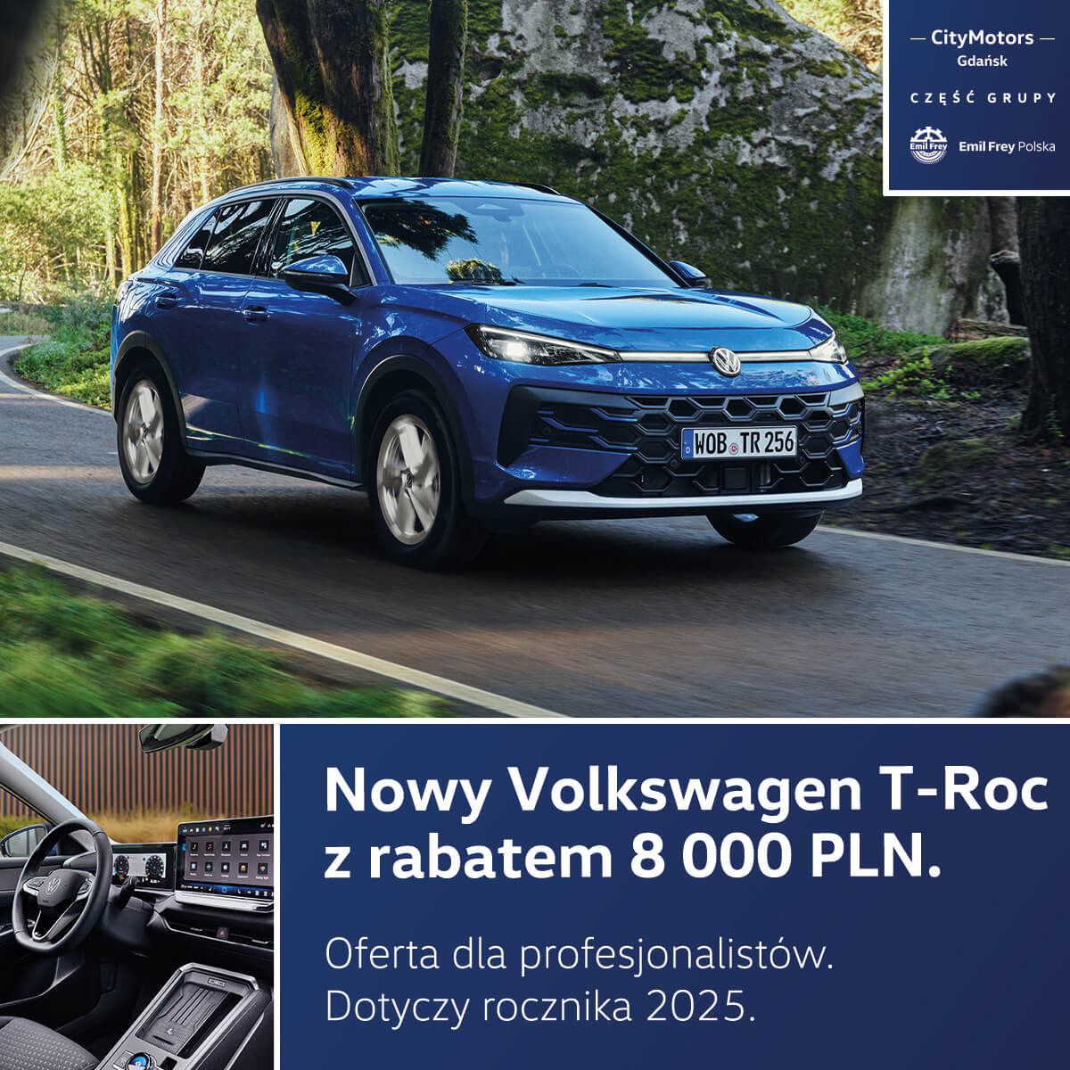 Nowy T-Roc z rocznika 2025 z rabatem 8 000 PLN dla profesjonalistów