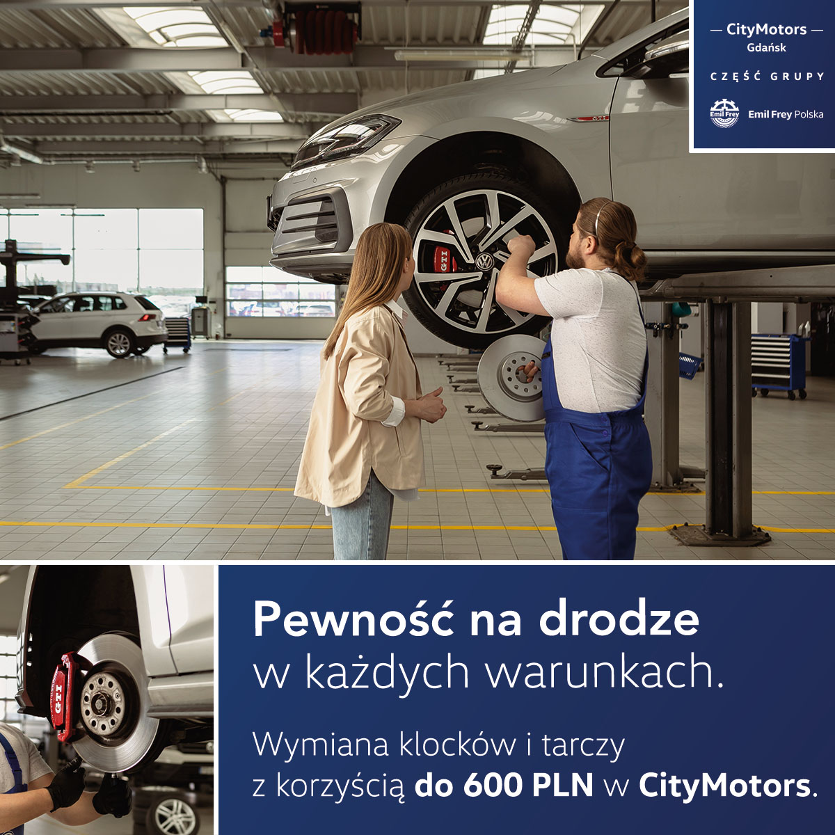 Wymiana tarcz i klocków z rabatem 600 zł